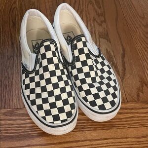 Vans Black and White Checkered Slip-On Sneakers